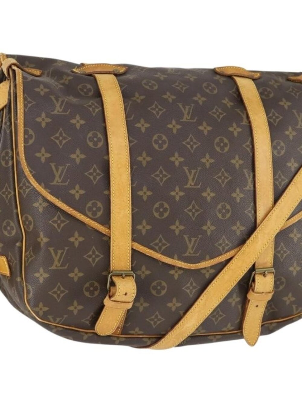 LOUIS VUITTON Monogram Saumur 43 Shoulder Bag M42252 LV Auth 163436